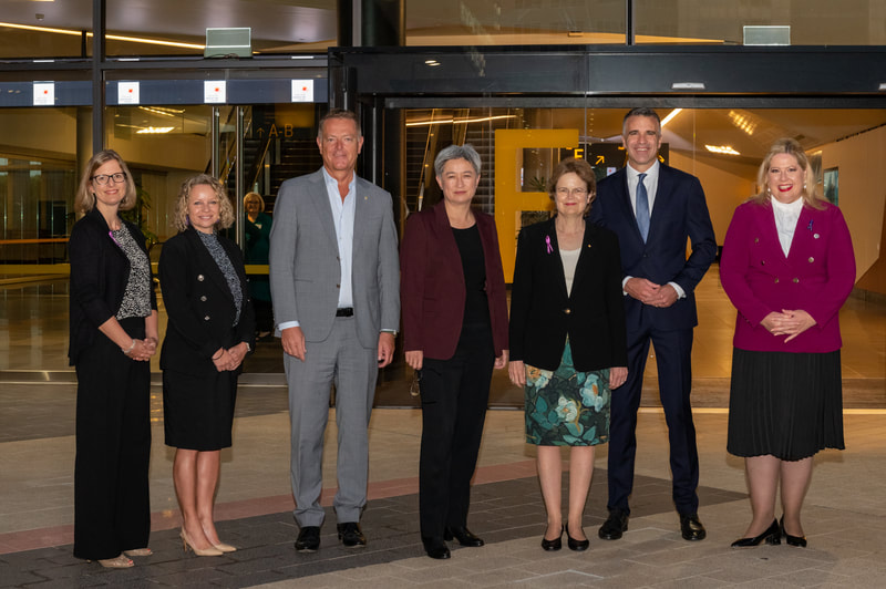 Kirsty Tancred, Alexis McKay, Professor Colin Stirling, Senator Penny Wong, Her Excellency the Honourable Frances Adamson AC
Governor of South Australia, The Honourable Peter Malinauskas MP
Premier of South Australia, The Honourable Katrine Hildyard MP